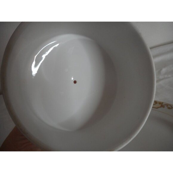 Hand Painted Nippon Gold Round Covered Cheese Dish Butter Keeper Moriage - Picture 4 of 9